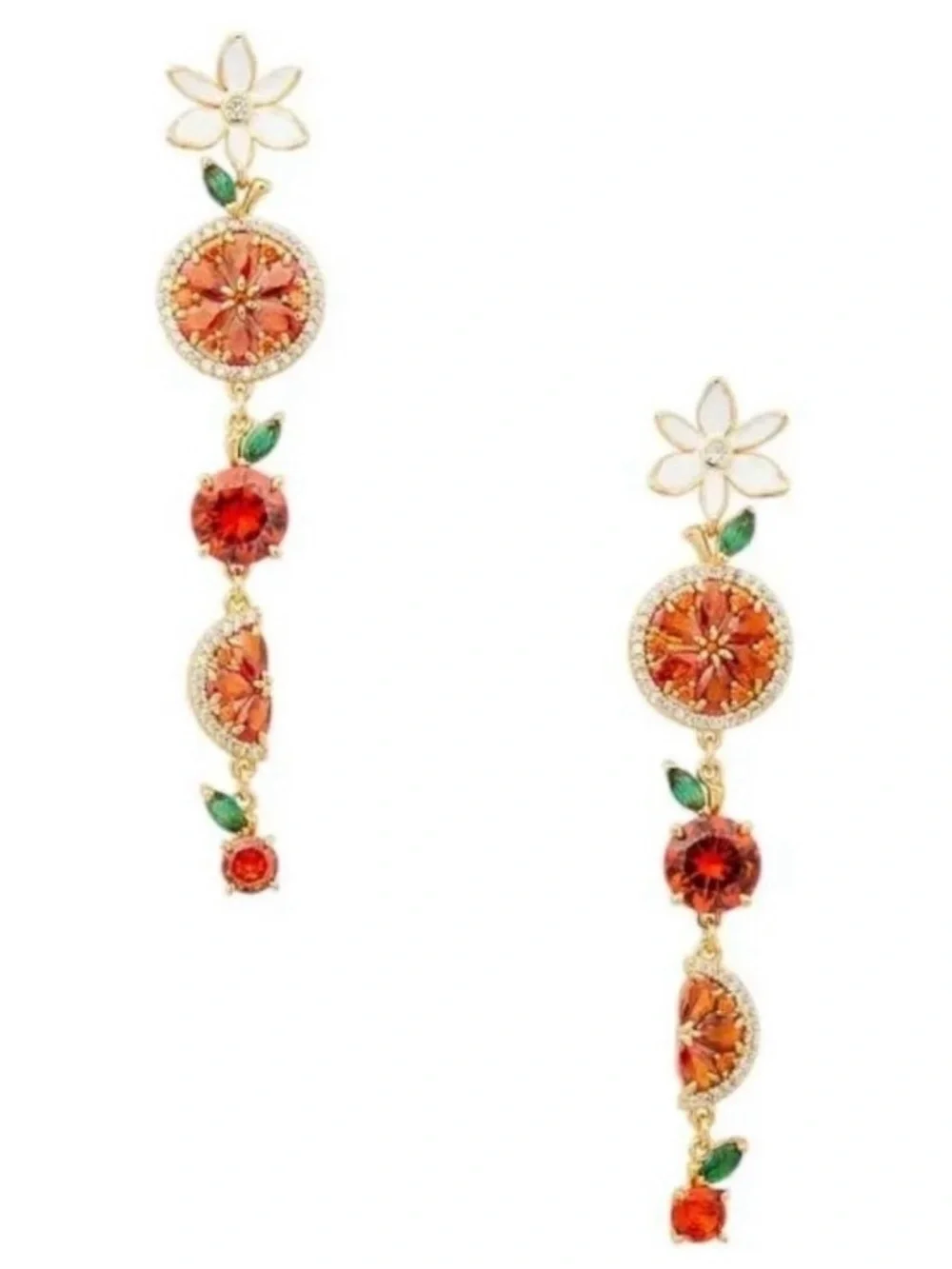 Kate Spade 🍊Sweet Citrus Orange Statement Earrings NEW